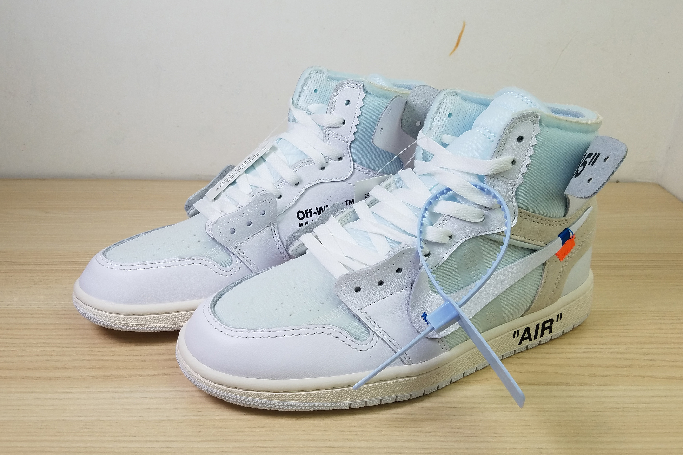 Off-white Air Jordan 1 White Light Blue Shoes